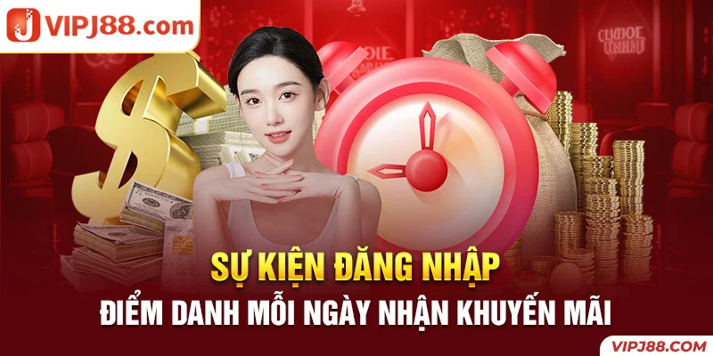 Sự kiện đăng nhập báo danh mỗi ngày nhận khuyến mãi